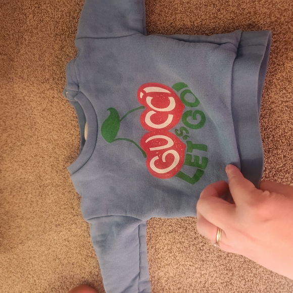 Gucci Kids Blue Cherry Sweatshirt